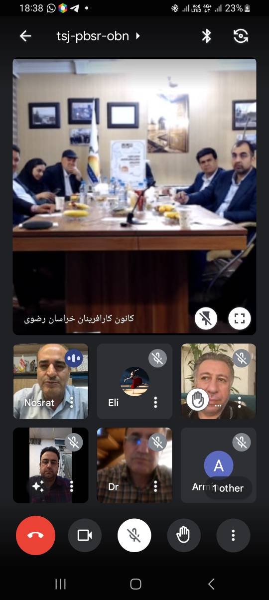 جلسه مشترک با هیئت مدیره کانون کارآفرینان برتر رسمی استان خراسان رضوی